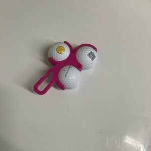 Pink Golf Ball Holder with balls